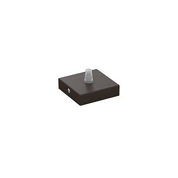 Rosone Quadrato Metallo Marrone 1 Foro 8X8Cm