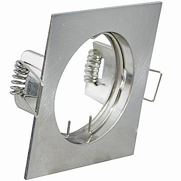 Faretto Incasso Run Quadrato Alluminio Nero Satinato 1 Luce Gu10