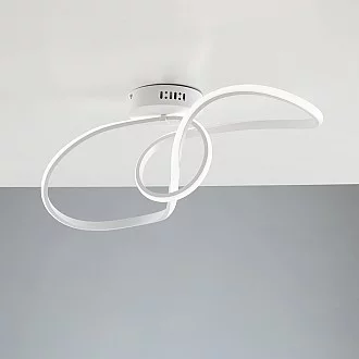 Plafoniera Moderna con Led Integrato Metallo e Alluminio Bianco serie Nodo