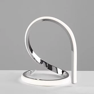 Lumetto Moderno Luce Led Integrata Metallo e Alluminio Cromo Serie Infinity