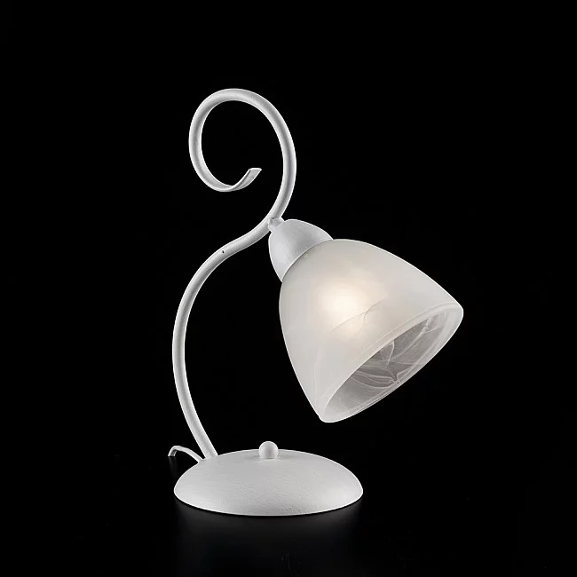 Be Light-Lumetto 1 Luce Ferro Batturo Bianco Shabby e Vetro Bianco Serie Aurelio-BL241-LT-BCO-8050713215903