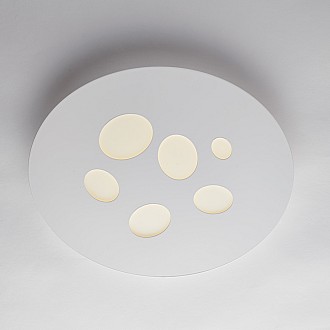 Plafoniera Moderna Led Integrato diam.32 Metallo e Alluminio Bianco Serie Asole