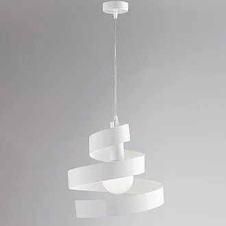 Sospensione Moderna Helix 1 Luce In Ferro Laccato Bianco