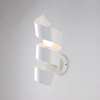 Applique Moderna Helix 1 Luce In Ferro Laccato Bianco