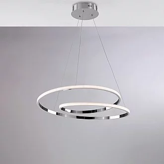 Plafoniera Moderna Malena Con Led Integrato Metallo E Alluminio Cromo Lucido