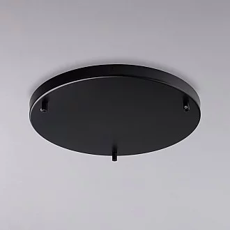 Rosone Multicavo 3 Luci In Ferro Laccato Nero Diametro 40 Cm