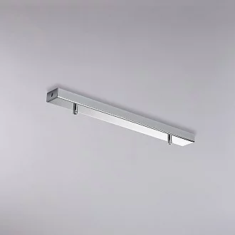 Binario Rettangolare Multicavo 2 Luci In Ferro Cromato 50 Cm