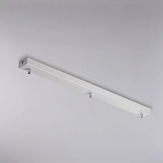 Binario Rettangolare Multicavo 3 Luci In Ferro Laccato Bianco 70 Cm