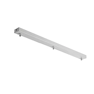 Binario Rettangolare Multicavo 3 Luci In Ferro Laccato Bianco 70 Cm