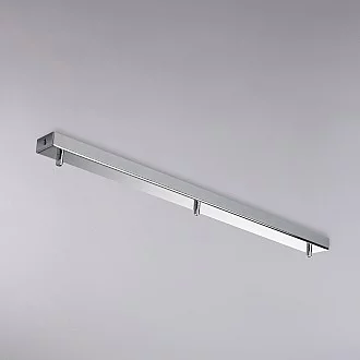 Binario Rettangolare Multicavo 3 Luci In Ferro Cromato 70 Cm