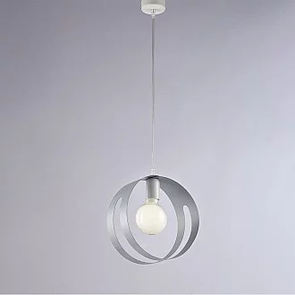 Sospensione Moderna 1 Luce Peter In Ferro Bianco Grigio Taglio Laser