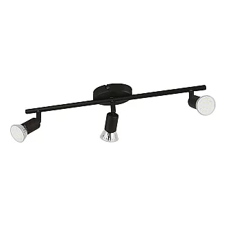 Spot Moderno Buzz Led In Acciaio Nero 3 Luci Gu10 2,8W Ip20