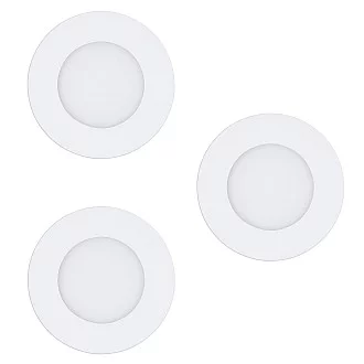 Faretto Ad Incasso Moderno Fueva Z In Acciaio Bianco 3 Luci Led 2,8W 2700 6500K