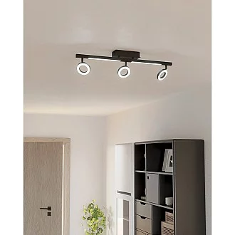 Spot Moderno Cardillio 2 In Alluminio Nero 3 Luci Led 3,2W 3000K Ip20