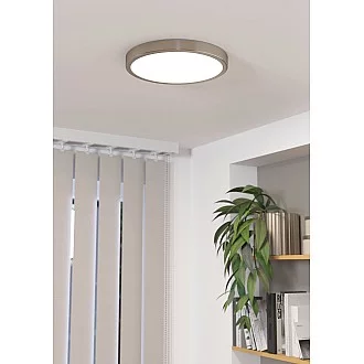 Plafoniera Moderna Fueva 5 In Acciaio Nichel Satinato Led Integrato 20,5W