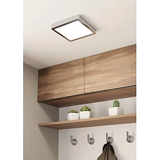 Plafoniera Moderna Fueva 5 In Acciaio Cromo Led Integrato 17W 3000K Ip44