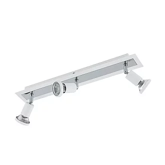 Spot Moderno Sarria In Acciaio Bianco 3 Luci Gu10 4,5W Ip20