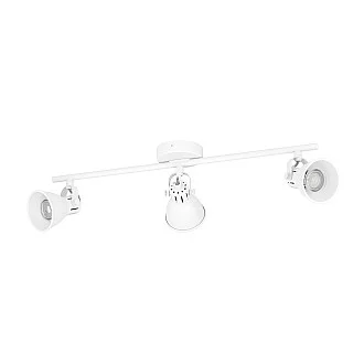 Spot Moderno Seras 1 In Acciaio Bianco 3 Luci Gu10 3W Ip20