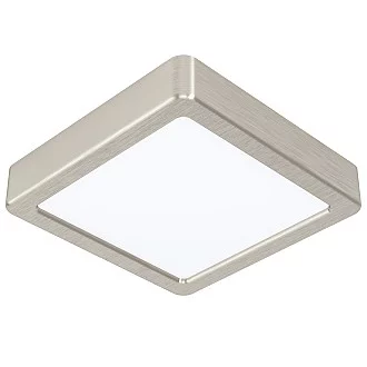 Plafoniera Moderna Fueva 5 Acciaio Nichel Satinato Led Integrato 11W Ip20