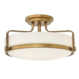 Lampadario Contemporaneo Harper In Acciaio Ottone Antico Vetro 3 Luci E27