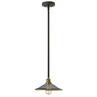 Sospensione Vintage Rigby Acciaio Bronzo Buckeye 1 Luce E27