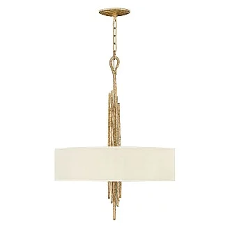 Lampadario Contemporaneo Spyre Acciaio Oro Champagne 6 Luci E14