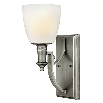 Applique Classica Truman Acciaio Nichel Antico Vetro 1 Luce E27