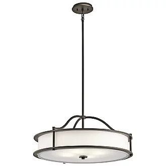 Lampadario Contemporaneo Emory Acciaio Bronzo Antico 4 Luci E27