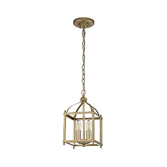 Lampadario Contemporaneo Larkin Acciaio Ottone Naturale Verniciato 2 Luci E14