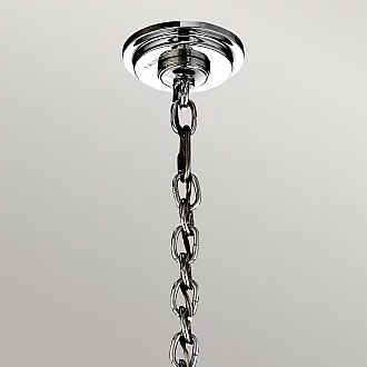 Lampadario Contemporaneo Piper Acciaio Cromo Lucido 18 Luci E14