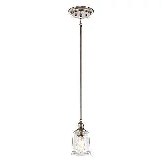 Sospensione Classica Waverly Acciaio Peltro Classico Vetro 1 Luce E27