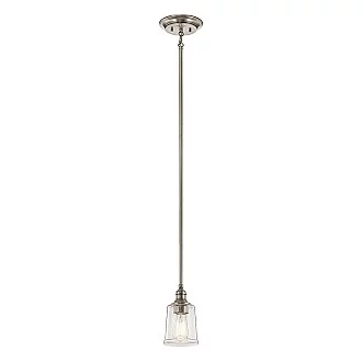 Sospensione Classica Waverly Acciaio Peltro Classico Vetro 1 Luce E27