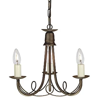 Lampadario Industrial Nordico Minster Acciaio Nero Oro 3 Luci E14