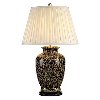 Lampada Da Scrivania Contemporanea Morris Porcellana Oro E Nero 1 Luce E27