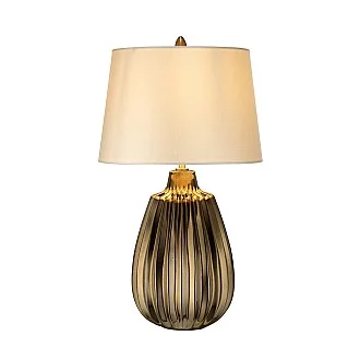 Lampada Da Scrivania Contemporanea Newham Ceramica Bronzo Bianco 1 Luce E27