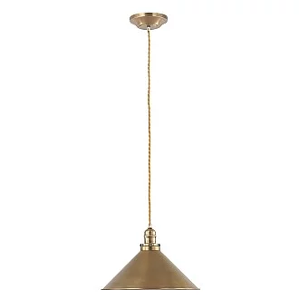 Sospensione Industrial Nordica Provence Acciaio Ottone Antico 1 Luce E27