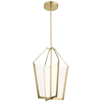 Lampadario Industrial Nordico Calters Alluminio Oro Champagne Led 72.3W 3000K