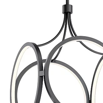 Lampadario Industrial Nordico Ciri Alluminio Nero Opaco Led 45W 3000K