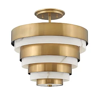 Lampadario Contemporaneo Echelon Acciaio Ottone Antico 3 Luci E14