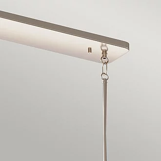 Lampadario Contemporaneo Kimrose Acciaio Nichel Lucido Vetro 10 Luci E14