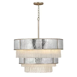 Lampadario Contemporaneo Reverie Acciaio Oro Champagne 12 Luci E14