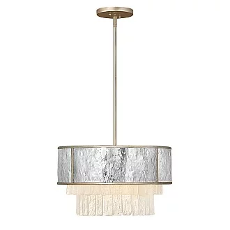 Lampadario Contemporaneo Reverie Acciaio Oro Champagne 4 Luci E14