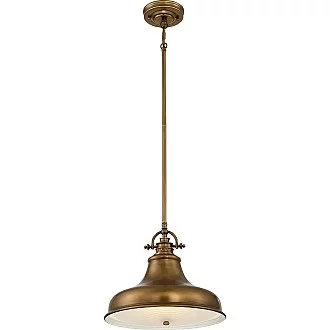 Sospensione Industrial Nordica Emery Metallo Ottone Anticato 1 Luce E27