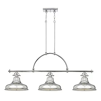 Lampadario Industrial Nordico Emery Metallo Argento Imperiale 3 Luci E27