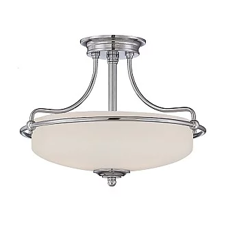 Lampadario Contemporaneo Griffin Metallo Nichel Antico 3 Luci E27