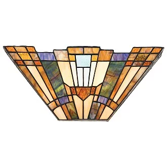 Appliques - Lampade Da Parete Tiffany Inglenook Metallo 2 Luci E14