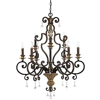 Lampadario Classico Marquette Acciaio Bronzo Heirloom 9 Luci E14