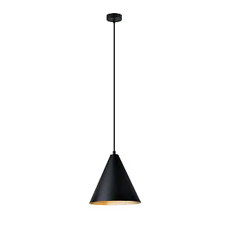 Sospensione Nordica Rebel 1 Luce In Acciaio Nero E Oro