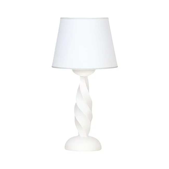 Homi-Lume In Legno Classico Bianco Opaco Con Paralume 1 Luce Coromorano-808-BG-71-PC30-