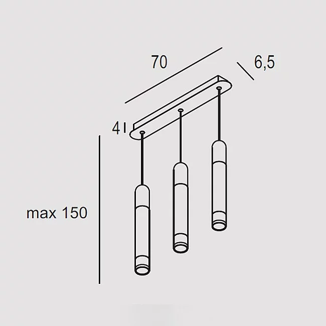 Exclusive Light-Sospensione Contemporanea Derby Tortora Led 3X5+5W-DERBY-S3-TO-8059395054930